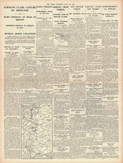Matsuoka: 1941 The Times German Forces Capture Smolensk