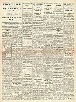 Weygand: 1941 The Times German Forces mass on Russian Frontier