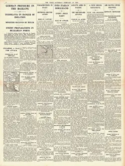 Wendell: 1941 The Times German pressure in the Balkans