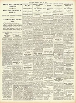 Korizis: 1941 The Times Greek Forces surrender in Epirus and Macedoni