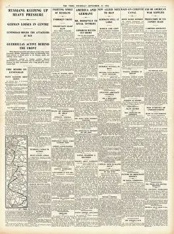 Spitsenbergen: 1941 The Times Russian Forces attacking along Eastern Front
