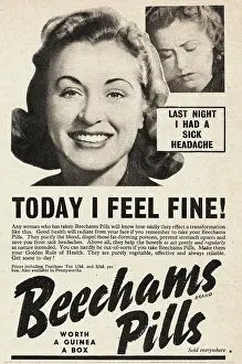 Medication: 1941 UK Magazine Beechams Advert