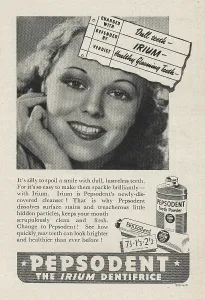 Pepsodent: 1941 UK Magazine Pepsodent toothpaste Advert