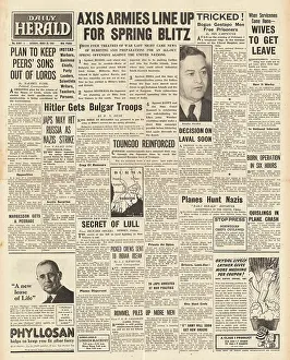 Layton: 1942 Daily Herald Axis Armies prepare Spring Blitz