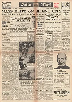 Avis: 1942 Daily Mail Japanese Forces advance on Rangoon