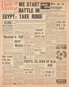Ritchie: 1942 Daily Mirror British Forces advance in Egypt