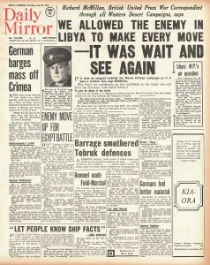 Alaska: 1942 Daily Mirror Fall of Tobruk to German Forces