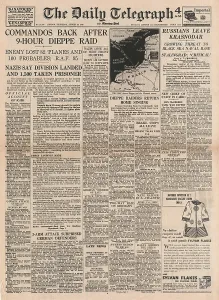 Jubilee: 1942 Daily Telegraph British Commando Raid on Dieppe