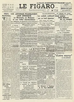 Guitry: 1942 Le Figaro Japanese Forces Advance