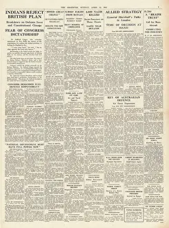 Yelets: 1942 The Observer Diplomatic Talks Fail in India