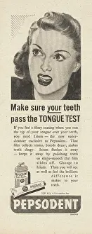 Pepsodent: 1942 UK Magazine Pepsodent toothpaste Advert