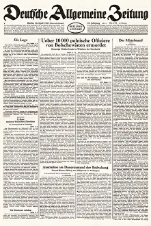 Beria: 1943 Deutsche Algemeine Zeitung Katyn Massacre