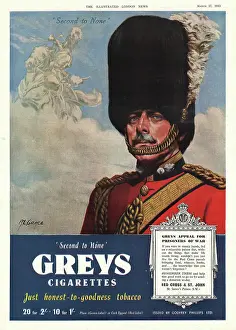 Greys: 1943 UK Magazine Greys Cigarette Ad