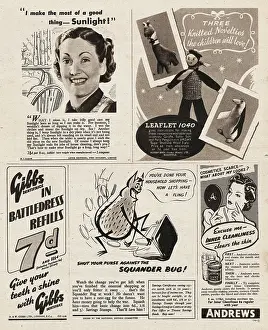 Squander: 1943 UK Magazine Squander Bug Advert