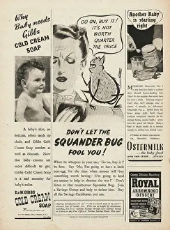 Squander: 1943 UK Magazine Squander Bug Advert