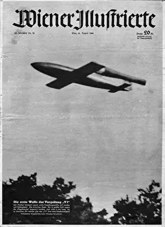 Peenemunde: 1944 Wiener Illustrierte V1 rocket in flight