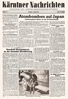 H Bomb: 1945 Atomic bomb dropped on Hiroshima