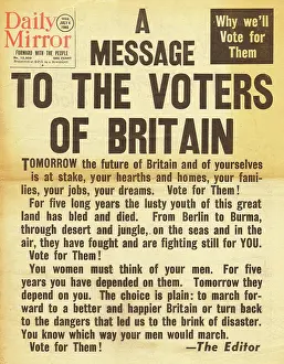 Atlee: 1945 Daily Mirror British General Election