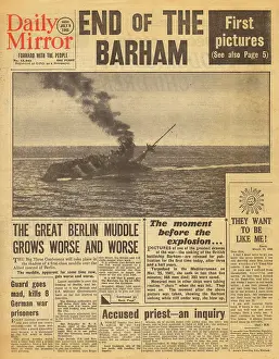 Barham: 1945 Daily Mirror Sinking of HMS Barham