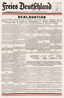 Unconditional: 1945 Freies Deutschland (Germany) Berlin declaration signed