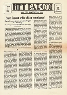 Seyss: 1945 Het Parool Seyss-Inquart and capitulation