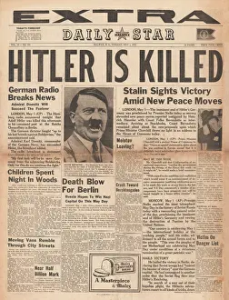 Gunsche: 1945 The Star (Canada) Death of Adolf Hitler