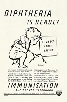 Medication: 1945 UK Magazine Diphtheria Immunisation Ad