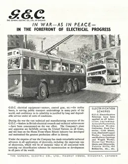 Electrics: 1945 UK Magazine G.E.C. Advert