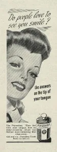 1945 UK Magazine Pepsodent toothpaste Advert
