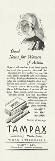 Tampax: 1945 UK Magazine Tampax Advert