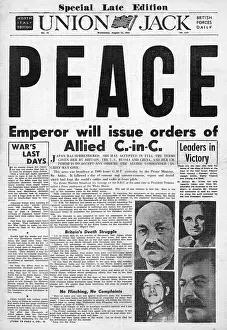 Jima: 1945 Union Jack Peace as Japan accepts surrender