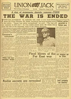 Jima: 1945 Union Jack The War is over as Japan accepts surrender