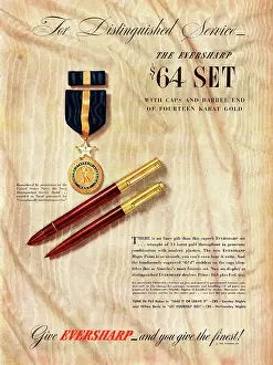 Biro: 1945 U.S. Magazine Eversharp Pens Advert