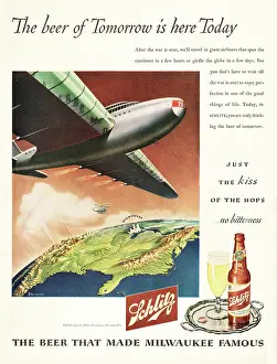 Schlitz Beer: 1945 U.S. Magazine Schlitz beer Advert