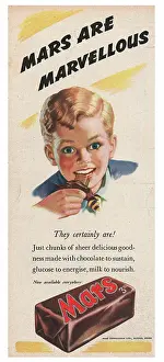 Confectionaries: 1946 UK Magazine Mars Bar Advert