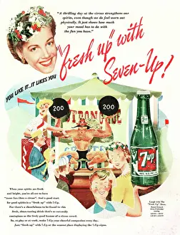 Fizzy Drink: 1946 U.S. Magazine 7 Up Advert