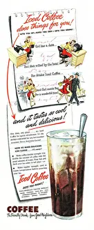 Soft Drinks: 1946 U.S. Magazine Iced Coffee Advert