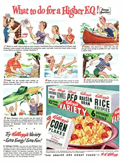 Cornflakes: 1946 U.S. Magazine Kellogs Cornflakes Advert