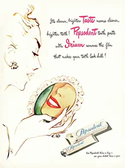 Pepsodent: 1946 U.S. Magazine Pepsodent toothpaste Advert