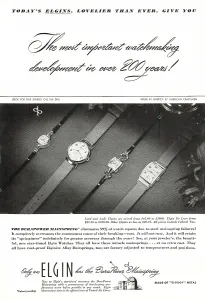 Elgin: 1947 US advert Elgin Watches