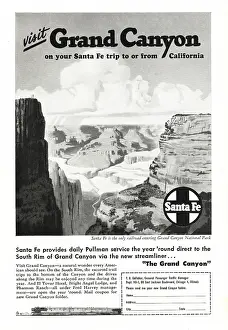 Streamliner: 1947 US advert Santa Fe railroad