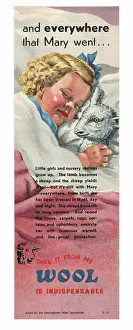 Bedding: 1947 UK advert for Wool