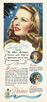 Drene: 1947 UK Magazine Drene Shampoo Advert