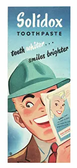 Toothbrushes: 1947 UK Magazine Solidox Toothpaste Advert