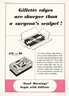 Gillette: 1947 U.S. Magazine Gillette Advert