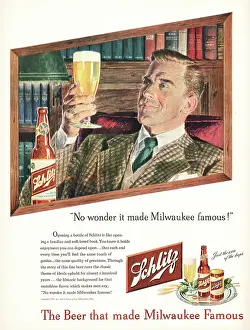 Schlitz Beer: 1947 U.S. Magazine Schlitz beer Advert