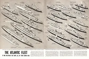 Parthia: 1948 Illustration Atlantic Passenger ship fleet