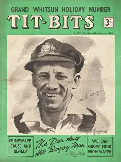 Wickets: 1948 Titbits magazine front page Don Bradman