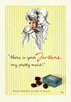 Caley: 1948 UK advert Fortune chocolates by Caley