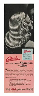 Shampoo: 1948 UK advert Gloria shampoo